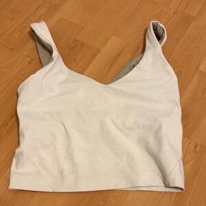 Lululemon White Athletic Tank Top